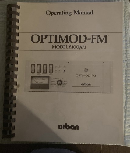 Optimod 8100a1 manual - optimod,