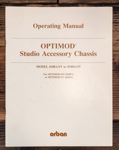Orban optimod 8100a - orban,